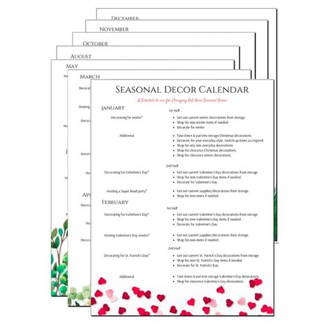 Worried that you’re decorating too early for Christmas or other holidays? Remembering when to decorate your house for the different seasons & holidays is simple with this free printable seasonal decorating schedule. The perfect home decorating calendar for fall, spring, summer, winter, autumn, Christmas, Halloween, 4th of July, Valentine’s Day, parties, celebrations & more. Includes ideas for rotating and changing out decorations for transition months like January & February as well. Holiday Planning Printables, Christmas Planner Printables, Elegant Fall Decor, Household Binder, Planning Calendar, Schedule Printable, Holiday Planner, Christmas Planner, Elegant Fall