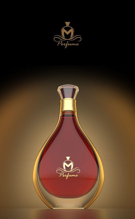 Perfume Bottle Design Maya, Keyshot on Behance Best Perfume Bottle Design, Attar Bottle Design, Perfume Logo Design Bottle, Parfume Bottle Design, Perfume Bottles Design, Attar Bottle, Fragrance Logo, Fragrance Bottle Design, Aesthetic Fragrance