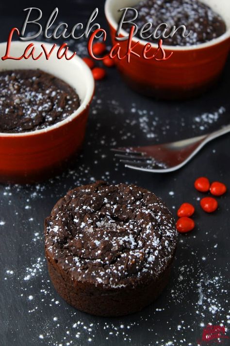 Black Bean Lava Cakes - The Healthy Maven Black Bean Cakes, Vegetable Recipes For Kids, Keto Chocolate Cake, Bean Cakes, Roasted Vegetable Recipes, Chocolate Lava, Chocolate Lava Cake, Lava Cake, Chocolate Mug Cakes