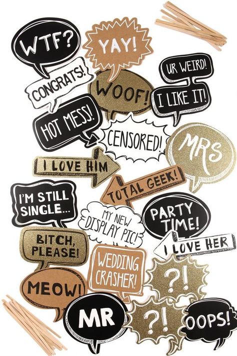 Party Time Quotes, Cleaning Quotes Funny, Wedding Parties Pictures, Photobooth Ideas, Wedding Photo Booth Props, Photobooth Props, Photo Booth Ideas, Wedding Photo Props, Speech Bubbles