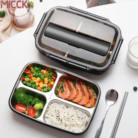 Lunchbox Containers, Stainless Steel Bento Box, Lunch Box With Compartments, Thermal Lunch Box, Lunch Box Containers, Steel Lunch Box, Stainless Steel Lunch Box, Soup Kitchen, School Lunch Box