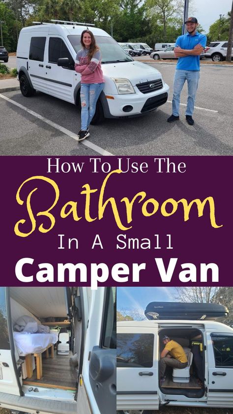 Mini Camper Van Toilet, Small Van Camper Conversion, Camper Toilet Ideas, Camper Van Toilet, Van Life Bathroom, Van Conversion Toilet, Van Conversion Bathroom, Van Bathroom, Mini Camper Van