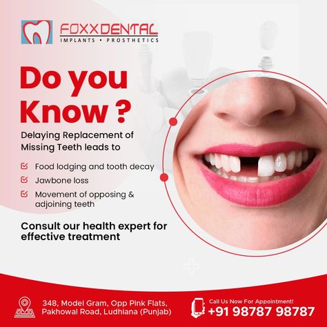 Dental Campaign, Dental Content, Dental Post, Dental Ads, Preventive Dentistry, Dental Posts, Tooth Replacement, Missing Teeth, Teeth Health