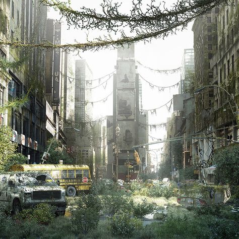 Zombie City, Apocalyptic City, Apocalypse Landscape, Post Apocalyptic City, Apocalyptic Art, Abandoned City, Apocalypse World, Post Apocalyptic Art, Apocalypse Aesthetic