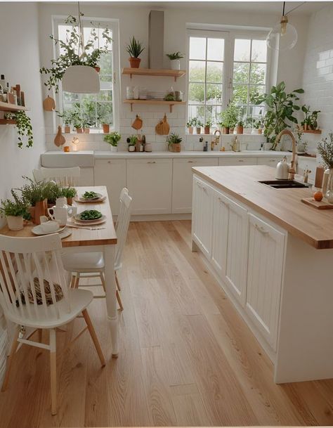 Airy Kitchen, Kitchen Goals, Country Cottage, Dream Room, White Kitchen, Dream Home, So Beautiful, Home Interior Design, Kitchen Decor