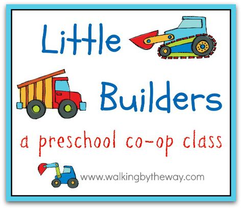 Perfect for little boys...  Little Builders theme with literature books + activities Construction Lesson Plans Preschool, Under Construction Theme, Steam Shovel, Homeschool Coop, Transportation Preschool, Coop Ideas, Homeschool Social Studies, Preschool Programs, Preschool Homeschool