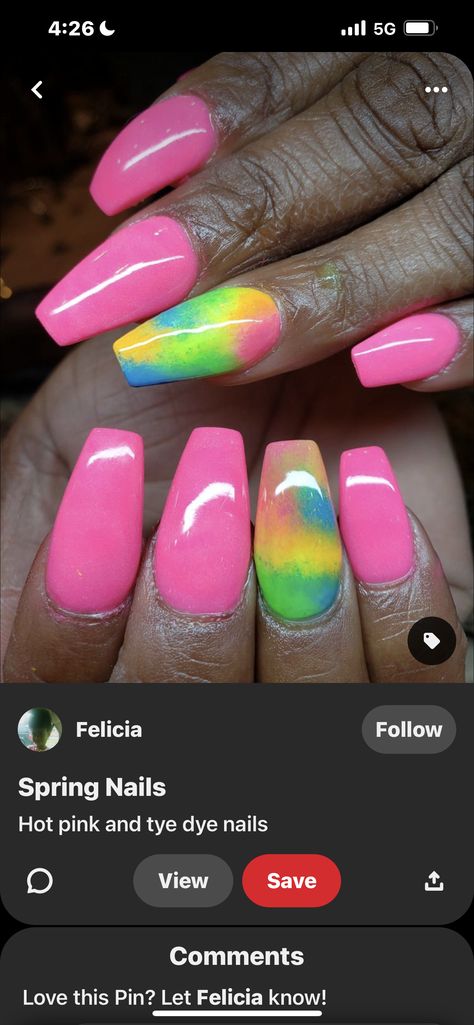 Pink Tie Dye Nails, Tye Dye Nails, Tie Dye Nails, Pink Tie, Pink Tie Dye, Toe Nails, Spring Nails, Nail Design, Gel Nails