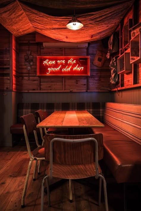 Retro Bar Design, Good Burgers, Live Music Bar, Game Room Ideas, Rustic Restaurant, Bar Interior Design, Cafe Shop Design, Good Old Days, Bar Interior