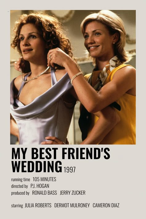 My Best Friend Wedding Movie, My Best Friends Wedding Poster, My Best Friends Wedding Movie Poster, My Best Friends Wedding Aesthetic, My Best Friends Wedding Movie, Rom Coms To Watch, The Best Of Me Movie, Movies To Watch With Friends, Series Recommendation