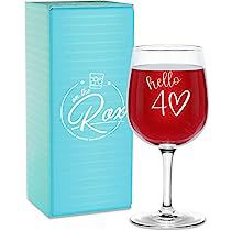 Anniversary Ideas For Her, 40th Anniversary Ideas, 50th Birthday Gifts For Woman, Milestone Birthday Gifts, 30th Birthday Decorations, Birthday Wine Glass, 50th Birthday Decorations, 40th Birthday Decorations, Personalized Wine Glass