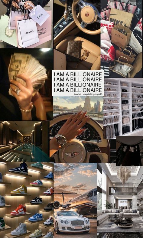 manifesting money wallpaper aesthetic Billionaire Vision Board, Vision Collage, Vision Board Themes, Paid Online Surveys, Vision Board Collage, Billionaire Life, Board Wallpaper, Manifesting Vision Board, Life Goals Future