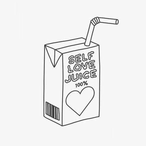 Juice Box Tattoo, Box Tattoo, Juice Box, Mini Drawings, Cool Coloring Pages, Simplistic Tattoos, Coloring Book Art, Line Tattoos, Mini Tattoos