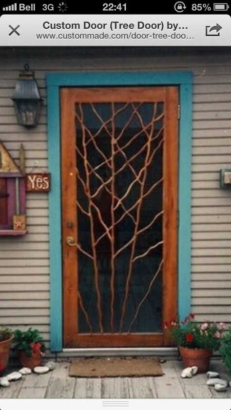 Wooden Screen Door, Diy Screen Door, Victorian Interiors, Door Art, Screen Doors, Wood Front Doors, Wooden Screen, Cool Doors, Home Design Ideas