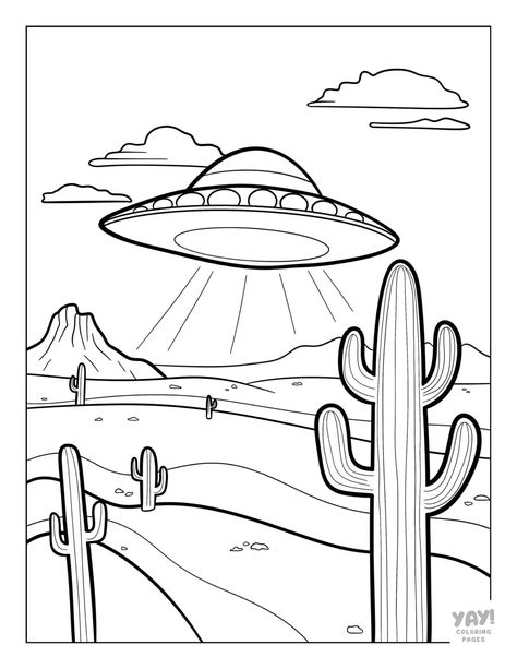 Alien Coloring Pages (Free Printables) Alien Coloring Pages, Aliens On The Moon, Kawaii Planet, Alien Spaceship, Space Aliens, Coloring Apps, Leather Art, Embroidery Inspiration, Free Coloring Pages