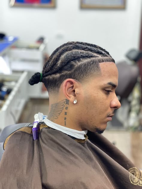 Braids Taper Fade, Cornrow Styles For Men, Box Braids Men, Cornrow Braids Men, Braids With Fade, Black Hair Inspiration, Natural Hair Men, Cornrow Hairstyles For Men, Braids Men