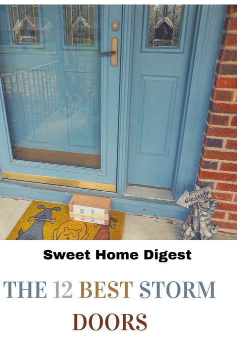 Storm doors protect your house against bad weather and provide a source of ventilation. They have interchangeable panes that switch from protective glass to a screen that allows air to flow while bugs from entering your home. Most manufacturers sell pre-hung and pre-drilled storm doors, making installation a breeze. To help you find a storm door, we have gathered a list of the best options on the market. Let’s explore! Storm Screen Doors For Front Door, Update Storm Door, Storm Doors For Front Door Ideas, Storm Doors For Front Door, Painted Storm Door, Storm Door Makeover, Best Storm Doors, Mafia House, Security Storm Doors