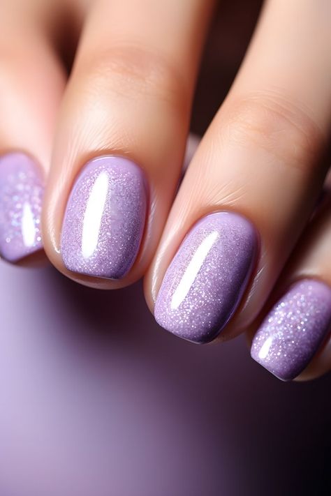 pastel lilac nails, glittery nail art, nail design inspiration, nail art ideas, trendy nails, nail trends, nail inspo, nail design, beautiful nails, nail fashion, nail goals, nailstyle, nail perfection, nail obsession, christmas nails, fall holiday nails, winter nails, winter nail designs, pretty nails ideas, christmas nails, winter nails, holiday nails, christmas nails, christmas nail designs, new years eve nails glitter, glitter nails, winter christmas nails, new years 2024 Pastel Lilac Nails, Lilac Glitter Nails, Glitter Nails Winter, New Years Eve Nails Glitter, Nail Designs New Years, Pretty Nails Ideas, Nails Ideas Christmas, Glittery Nail, Nails Sparkling