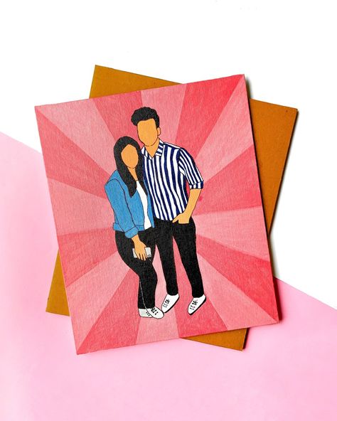 Faceless Canvas Painting, Bestie Illustration, Canvas Illustration, Couples Canvas Painting, Two Besties, Illustration Canvas, Friend Painting, 3d Art Drawing, Surface Art