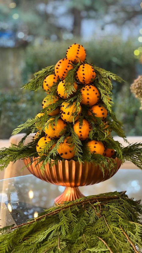 A holiday williamsburg topiary with orange pomander and cedar. My mom has used this topiary form for as long as I can remember. She… | Instagram Clementine Christmas, Williamsburg Christmas, Orange Christmas, Christmas Flower Arrangements, Christmas Floral Arrangements, Christmas Interiors, Christmas Idea, Natural Christmas, Victorian Christmas