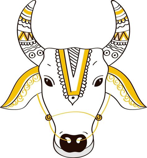 Thai Pongal, Bull Face, Pongal Festival, Raju Bhai, Happy Pongal, Cow Face, Cow Png, Clipart Free, Cow Head