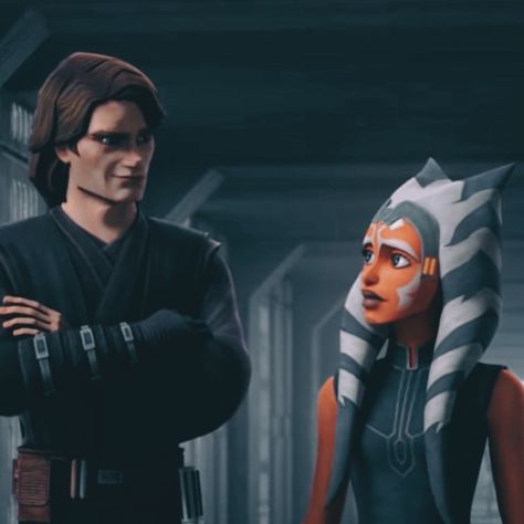 Anakin And Ahsoka Matching Pfp, Star Wars Anakin And Ahsoka, Anakin And Ahsoka Aesthetic, Anakin Skywalker Icon Clone Wars, Clone Wars Anakin Icon, Anakin Obi Wan And Ahsoka, Anakin Skywalker Ahsoka, Ashoka And Anakin, Anakin And Ashoka