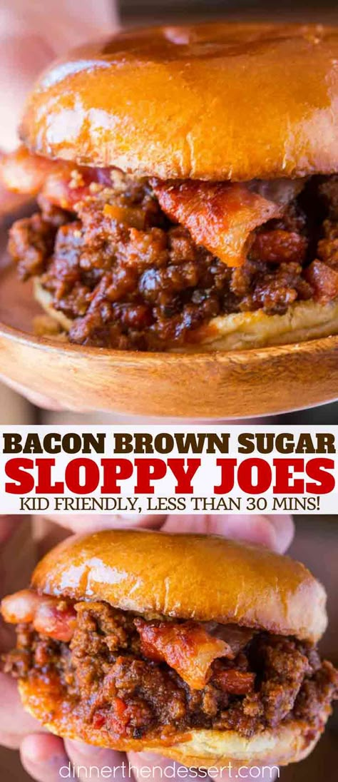 Bacon Cheeseburger Sloppy Joes, Copycat Sandwich, Sloppy Joes Dinner, Cheeseburger Sloppy Joes, Easy Skillet Dinner, Cheese Dinner, Skillet Dinner Recipes, Brown Sugar Bacon, Carl's Jr