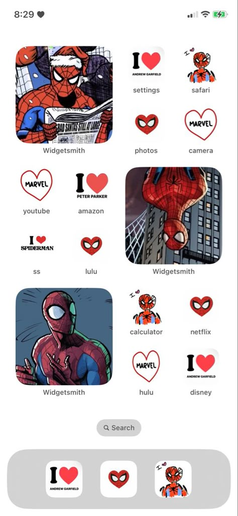 Spider Man Lockscreen Ios 16, Iphone App Layout Spiderman, Marvel Themed Home Screen, Spider Man Ios 16 Wallpaper Ideas, Ios 16 Home Screen Spiderman, Phone Layout Ideas Spiderman, Spider Man Layout Ios, Spider Man Ios 16 Layout, Spiderman Homescreen Ideas