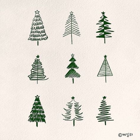 #bujoinspiration hashtag on Instagram • Photos and Videos Simple Christmas Tree Drawing, Tree Drawing Simple, Winter Christmas Tree, Holiday Wallpapers, Christmas Tree Drawing, Bujo Planner, Ornament Drawing, Minimalist Christmas Tree, Christmas Illustrations