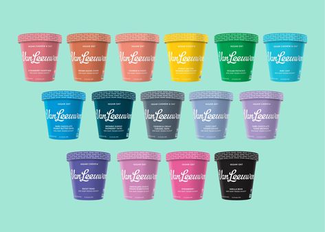 Van Leeuwen Debuts Bold New Packaging for Its Vegan Pint Line - VEGWORLD Magazine Tasty Ice Cream, Ice Cream Brands, Battle Royale Game, Corn Flakes, Vegan Ice Cream, Beverage Packaging, Ice Cream Flavors, New Packaging, Branding Packaging