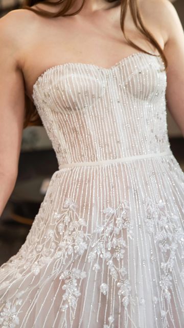 Corset Over Wedding Dress, Strapless Beaded Wedding Dress, Beaded Corset Wedding Dress, Corset Bridal Dress, Corsette Wedding Dress, Dana Harel Bridal, Strapless Corset Wedding Dress, Dropped Waist Wedding Dress, Dana Harel