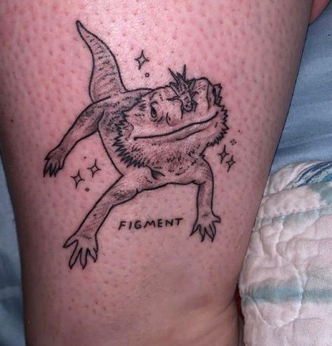 Breaded Dragon Tattoo, Bearded Dragon Memorial Tattoo, Small Bearded Dragon Tattoo, Reptile Tattoo, Dragon Portrait, Personal Tattoos, Bearded Dragon Tattoo, Animal Enclosures, Lizard Tattoo