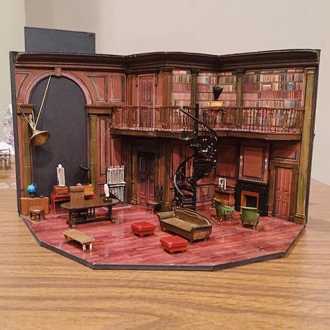 My Fair Lady on Broadway on Instagram: “#TBT to Michael Yeargan’s original #MyFairLady set model for 27A Wimpole Street. How did it turn out? Take an exclusive tour with Harry…” Theatre Set Model, My Fair Lady Set Design, Mini Set Design, Model Box Set Design, Set Theatre, Man Of La Mancha, Lady Design, Stage Set Design, Set Design Theatre