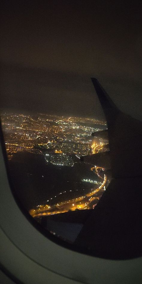 Inside Plane At Night, Airport Aesthetic Photos, On A Plane, Night Flight Snap, Flight Night View, Night Airport Aesthetic, Night Plane Aesthetic, Airplane Aesthetic Night, Trivandrum Airport