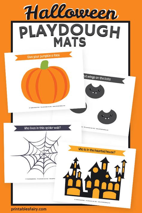 Looking for an easy Halloween activity for toddlers and preschoolers? Check these free printable Halloween Playdough Mats. #HalloweenPrintables #HalloweenActivities #HalloweenActivitiesforKids Free Halloween Playdough Mats, Halloween Playdough Kit, Halloween Free Printables Kids, Halloween Diy Toddler, Playdough Mats Free Printables, Halloween Playdough Mats, Halloween Playdoh, Spooky Walk, Halloween Playdough