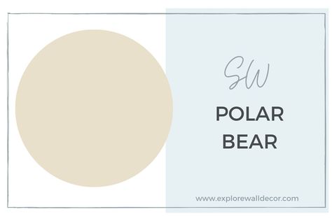 Learn more about Sherwin Williams Polar Bear white paint color. #affiliate Sw Polar Bear Paint, Polar Bear Sherwin Williams, Sherwin Williams Polar Bear, Interior White Paint Colors, Interior White Paint, Bear Paint Colors, Home Office Paint Colors, Paint Colors White, Home Office Paint