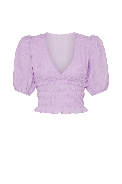 Puffy Blouse, Mcu Dr, Purple Crop Top, Smock Top, Smocked Top, Rent The Runway, Deep Purple, Cider, Smocking