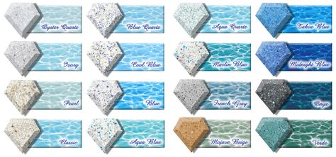 Diamond Brite Color Samples Pool Plaster Colors, Pool Resurfacing, Pool Plaster, Florida Pool, Pool Finishes, Deck Colors, Swimming Pool Tiles, Pool Renovation, Pool Colors