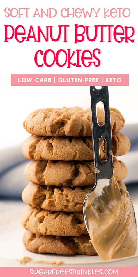 Dive into a batch of our mouthwatering keto peanut butter cookies, crafted for those on sugar-free and gluten-free diets. With just a few simple ingredients, you can enjoy a treat that's both satisfying and low in carbs. Perfect for snack time or dessert! Peanut Butter Keto Cookies, Sugar Free Peanut Butter Cookies, Peanut Butter Keto, Low Carb Peanut Butter Cookies, Keto Peanut Butter Cookies, Keto Peanut Butter, Keto Cookie Recipes, Low Carb Low Fat Recipes, Low Carb Peanut Butter