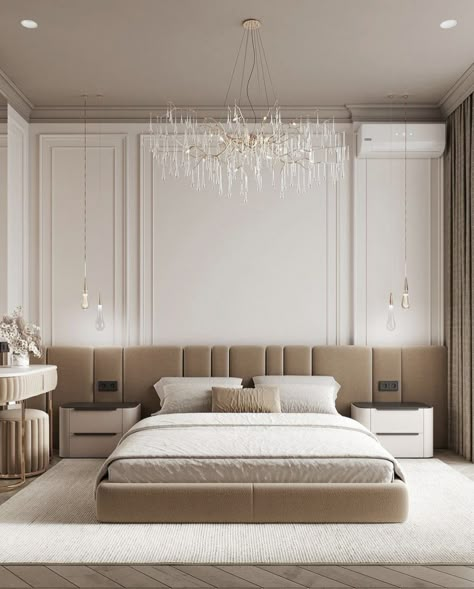 Italian Modern Bedroom, Classical Bedroom Interior, Neo Classical Interior Design, Neo Classical Bedroom, Neoclassic Interior Design, Modern Classic Bedroom, Bedroom Modern Luxury, Classical Bedroom, European Bedroom