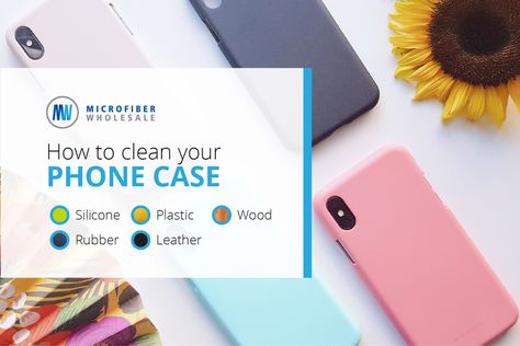 How To Clean Phone Cases | Best Way For Each Type Of Case  https://www.microfiberwholesale.com/info/2019/05/how-to-clean-phone-cases/?_ke=eyJrbF9lbWFpbCI6ICJtYWwzNEBjaGFydGVyLm5ldCIsICJrbF9jb21wYW55X2lkIjogImJNaFBmZSJ9 How To Clean Silicone Phone Case, How To Clean Phone Case, How To Clean Phone, Clean Your Phone, Silicone Phone Covers, Iphone Tips, Wood Phone Case, Blue Phone Case, Clean Phone