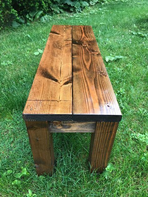 Pickled Oak Stain On Red Oak, Rustic Bench Seat, Farm Table With Bench, Rustic Wood Bench, Farmhouse Bench Diy, Wood Bench Outdoor, Farmhouse Bench, Used Woodworking Tools, Rustic Bench