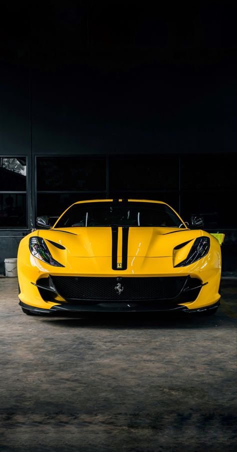 Ferrari Yellow Ferrari, Ferrari F12 Tdf, F12 Tdf, 812 Superfast, Ferrari 812 Superfast, Prancing Horse, Ferrari 812, Album Layout, Photo Album Layout