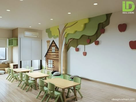 Kindergarten Design Concept, School Lobby Design, Preschool Interior Design, Classroom Interior Design, Kindergarten Reception, Kindergarten Interior Design, Child Care Center Design, Kids Ministry Rooms, Counselling Room