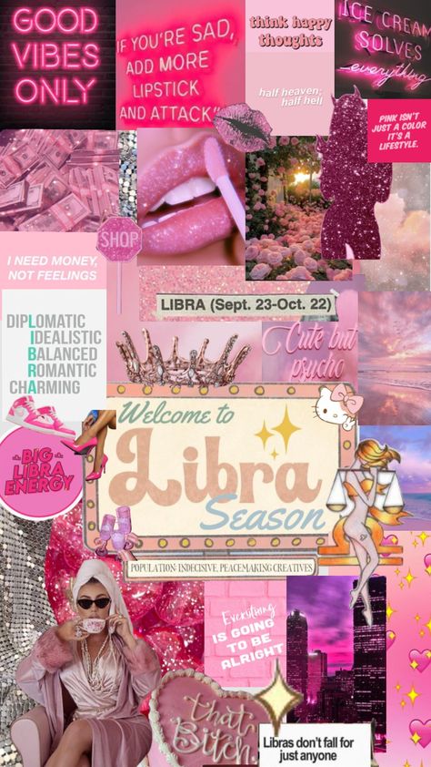 Technically it’s tomorrow but I love it #myfirstshuffle #pink #libraseason #pinkasthetic #libra #vibes #quotes #octoberlibra Libra Aesthetic, Libra Images, October Libra, Pink Glitter Wallpaper, Libra Zodiac Facts, Vibes Quotes, Birthday Ideas For Her, Libra Season, Libra Sign