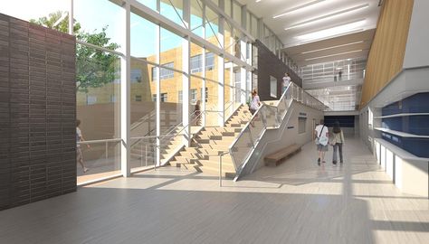 School Renovation, Pullman Washington, Boarding School Aesthetic, Big School, School Dr, School Building Design, School Hallways, School Interior, School Campus