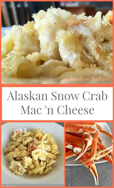 Alaskan Snow Crab Mac ‘n Cheese - Decadent Mac 'n cheese made with Alaskan Snow Crab meat, Gruyere and Havarti cheeses. #WildAlaskaSeafood #CleverGirls @alaskaseafood Salmon Crab Recipes, Alaskan Food, Crab Mac And Cheese, Crab Pasta, Snow Crab, Crab Meat Recipes, Healthy Vegetable Recipes, Havarti, Bypass Surgery