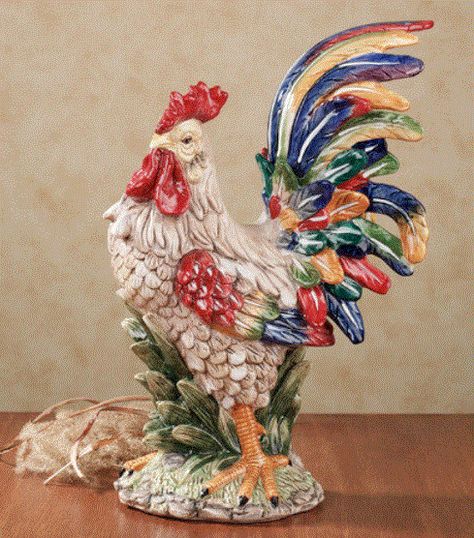 Roosters for the kitchen Rooster Figurines, Rooster Collectibles, Rooster Statue, Rooster Kitchen Decor, Table Sculpture, Country Rooster, Rooster Painting, Rooster Kitchen, Ceramic Rooster