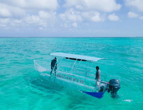 Turks and Caicos 100% Clear Boats  & Glass Bottom Boat Trips, Tours & Charters Life In Grace, Glass Bottom Boat, Grace Bay, Underwater Sea, Turks Caicos, Private Yacht, The Turk, Underwater Life, Sunset Cruise