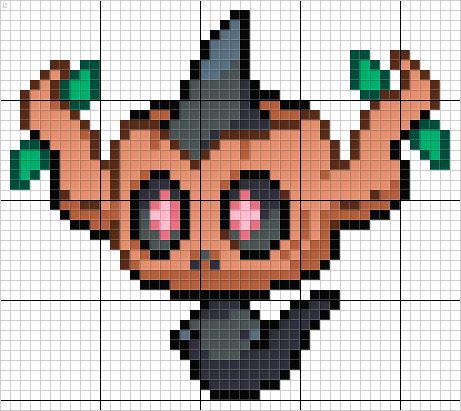 Phantump Pokemon Pixel Art Pattern Ghost Pokemon Pixel Art, Phantump Pokemon Art, Pokemon Grid Pattern, Pokémon Pixel Art Grid, Pokemon Pixel Pattern, Pokemon Pixle Art, Pixel Art Pattern Pokemon, Pokemon Pixel Art Pattern, Pokemon Pixel Art Grid