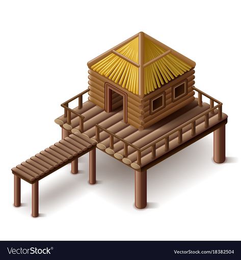 Stilt Home, Stilt House, Earth Bag Homes, Earth Bag, Wall Tent, House Clipart, House On Stilts, Simple Aesthetic, Stilts